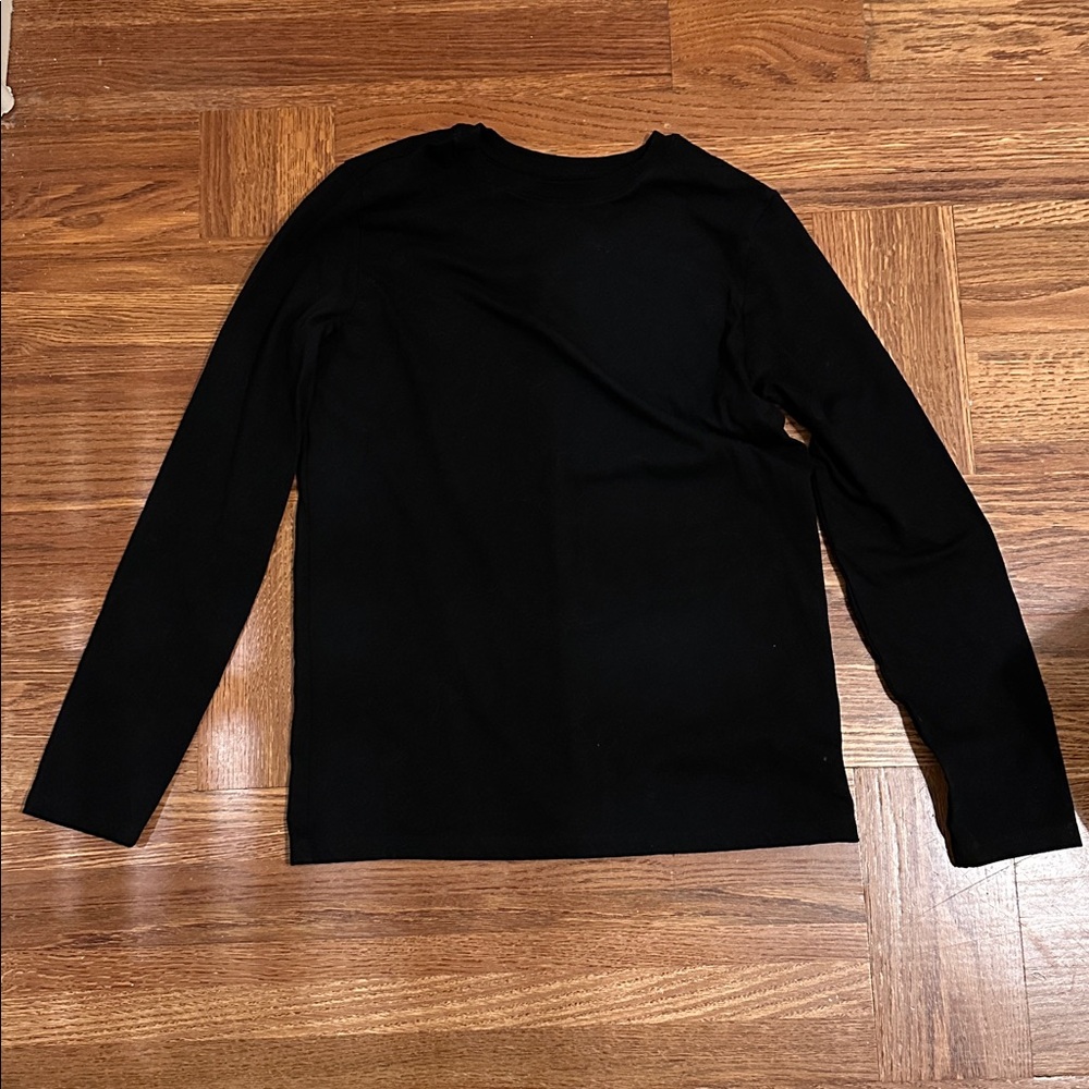 Cat & Jack Kids Black Long Sleeve Tee XL Minimalist Essential Basic